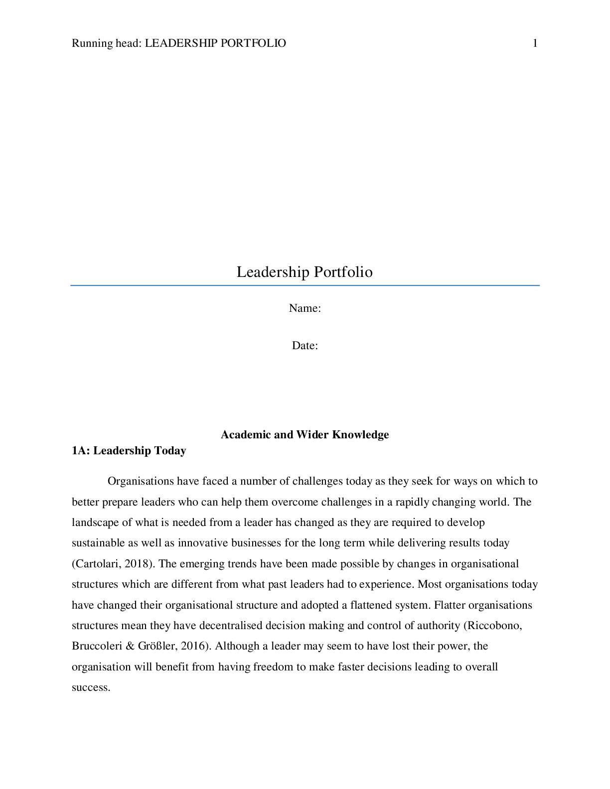 Preview image for Leadership Portfolio